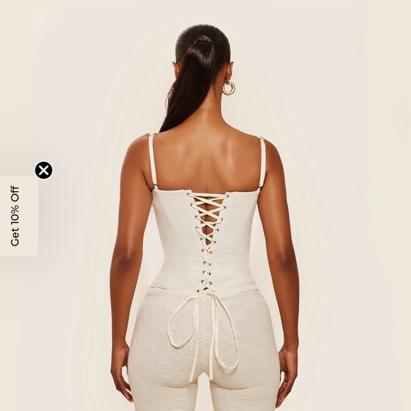 Elegant Cream Bustier Top- MarsTheLabel - Picture 12 of 15
